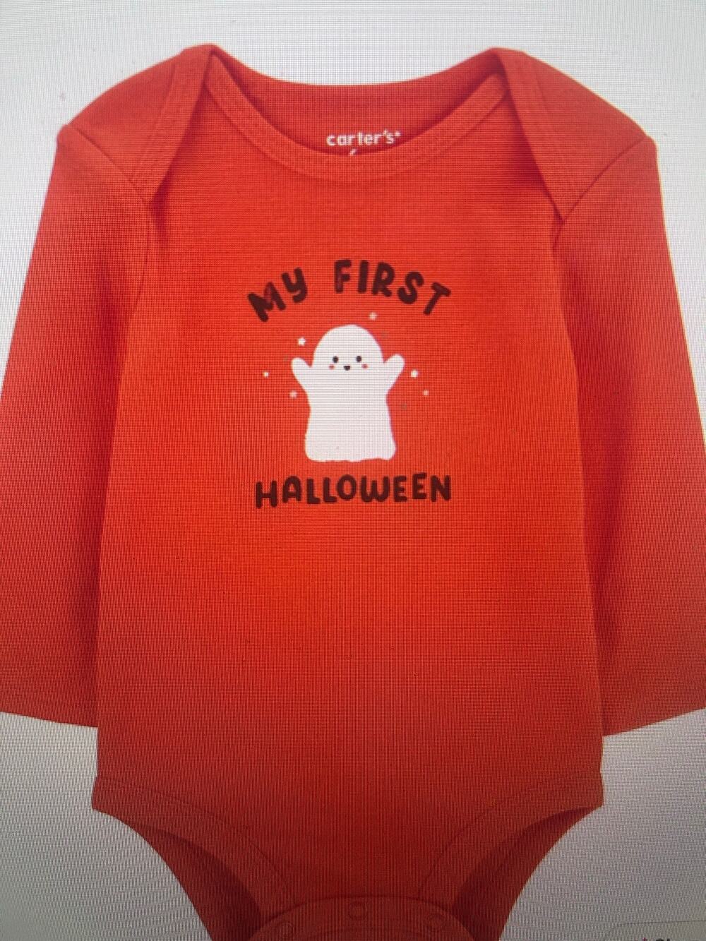 NWT Carter's "my First Halloween" ghost bodysuit 24 months